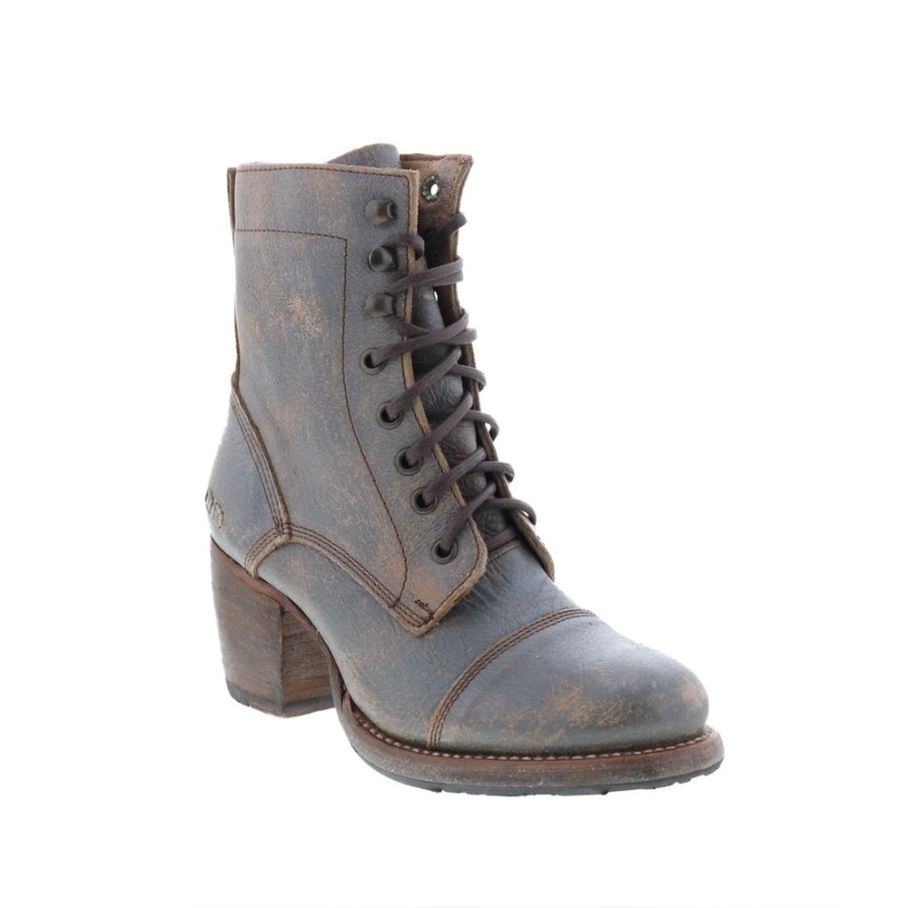 Bed Stu Gray Lace Up Boots with Distressed Finish size 11